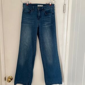 Royalty For Me Denim Wide Leg High-rise Jeans Sz 8